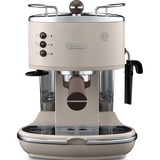 DeLonghi Icona Vintage ECOV 311.BG Semi-automatique Machine à expresso 1,4 L Beige/argent lustré, Machine à expresso, 1,4 L, Café moulu, 1100 W, Blanc