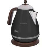 DeLonghi KBOV 2001.BK bouilloire 1,7 L 2000 W Noir, Marron Noir, 1,7 L, 2000 W, Noir, Marron, Acier inoxydable, Indicateur de niveau d'eau, Arrêt de sécurité en cas de surchauffe