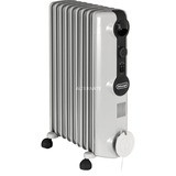 DeLonghi Radia S TRRS0920 Intérieure Blanc 2000 W Chauffage électrique à bain d’huile, Radiateur Gris, Chauffage électrique à bain d’huile, Huile, 1,4 m, Intérieure, Sol, Blanc