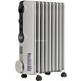 DeLonghi Radia S TRRS0920 Intérieure Blanc 2000 W Chauffage électrique à bain d’huile, Radiateur Gris, Chauffage électrique à bain d’huile, Huile, 1,4 m, Intérieure, Sol, Blanc