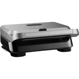 DeLonghi SW12B.CS Gril de contact, Machine à croque monsieur Argent/Noir, Gris, Plastique, Rectangulaire, Réseau, 2 zone(s), 800 W