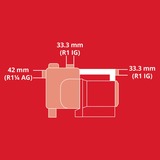 EINHELL GE-GP 1145 ECO 1100 W 4,8 bar 4500 l/h, Pompe Rouge/Noir, 1100 W, Secteur, 4,8 bar, 4500 l/h, Noir, Rouge