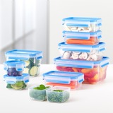 Emsa 508544 boîte hermétique alimentaire Rectangulaire 2,3 L Transparent 1 pièce Transparent/Bleu, Boîte, Rectangulaire, 2,3 L, Transparent, Polypropylène (PP), Élastomère thermoplastique (TPE), Allemagne