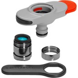 GARDENA 18210-20 raccord des tuyaux d'eau Connecteur de robinet Noir, Chrome, Gris 1 pièce(s), Pièce de robinet Gris clair/Orange, Connecteur de robinet, Noir, Chrome, Gris