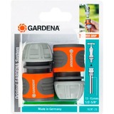 GARDENA 2 raccords d'arrosage rapides 13 mm (1/2") et 15 mm (5/8"), Raccord de tuyau Gris/Orange, Gris, Orange