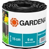 GARDENA 532-20 Bordure de jardin Rouleau de bordure de jardin Plastique Noir, Barrière Marron, Rouleau de bordure de jardin, Plastique, Noir, 150 mm, 9000 mm, 1 pièce(s)