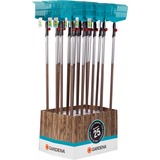 GARDENA Assortiment de balais-râteaux Combisystem Turquoise/bois, Plastique, Noir, Argent, 1 pièce(s), FCS, 430 mm