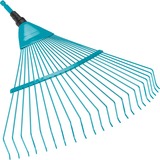 GARDENA Balai à gazon Combisystem Turquoise, Râteau pour pelouse, Acier, 50 cm, 130 cm