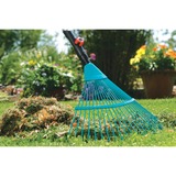 GARDENA Balai à gazon Combisystem Turquoise, Râteau pour pelouse, Acier, 50 cm, 130 cm