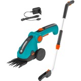 GARDENA Cisaille à gazon ComfortCut, Cisailles à gazon Turquoise/Noir, 9858-20, Batterie et chargeur inclus