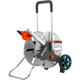 GARDENA Enrouleur de tuyau d'arrosoir 100 (2674-20), Enrouleur transportable Gris/Orange, 18550-20