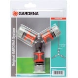 GARDENA Nécessaire de dérivation en Y pour arrosage 13 mm (1/2) et 15 mm (5/8), Raccord de tuyau Gris/Orange, Gris, Orange