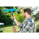 GARDENA Nettoyeur de gouttières combisystem set, Balai Turquoise/Noir,  avec manche télescopique