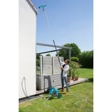 GARDENA Nettoyeur de gouttières combisystem set, Balai Turquoise/Noir,  avec manche télescopique