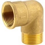 GARDENA Raccord coudé de tuyau IG / AG 1", Connexion Laiton, Laiton