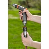 GARDENA Raccord d'arrosage aquastop Premium 13 mm - 15 mm, Raccord de tuyau Gris/Argent, Connecteur de tuyau, 1/2", Métal, Plastique, Noir, Métallique