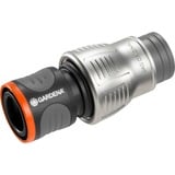 GARDENA Raccord rapide Premium 19 mm (3/4"), Raccord de tuyau Gris/Argent, Connecteur de tuyau, Métal, Noir, Gris, Orange