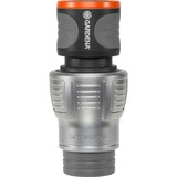 GARDENA Raccord rapide Premium 19 mm (3/4"), Raccord de tuyau Gris/Argent, Connecteur de tuyau, Métal, Noir, Gris, Orange