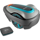 GARDENA Sileno Tondeuse à gazon robot Batterie Noir, Turquoise, Robot tondeuse Gris/Turquoise, Tondeuse à gazon robot, 250 m², 16 cm, 20 cm, 50 cm, LCD