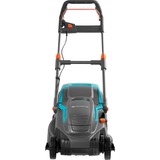 GARDENA Tondeuse à gazon électrique PowerMax 1800/42 Noir/Turquoise, Tondeuse à gazon poussée, 800 m², 42 cm, 2 cm, 6 cm, 45 L