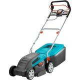 GARDENA Tondeuse à gazon poussée électrique PowerMax 1400/34 Noir/Turquoise