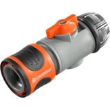 GARDENA Tuyau avec valve de reglage (942-50), Raccord de tuyau Gris/Orange, Gris, Orange