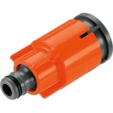 GARDENA Valve aquastop pour prise d'eau, Raccord de robinet Orange/Noir, Connecteur de tuyau, Plastique, Noir, Orange