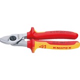 KNIPEX Coupe-câbles 95 16 165, Tenailles de cran isolées par gaines bi-matière, certifiées VDE