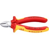 KNIPEX Pince coupante de côté 70 06 140, Tenailles de cran Jaune, isolées par gaines bi-matière, certifiées VDE