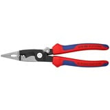 KNIPEX Pince pour installations électriques 13 92 200 Rouge/Bleu, avec gaines bi-matière, noire atramentisée