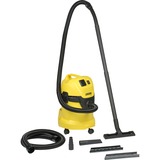Kärcher Aspirateur à eau/humidité WD 3 Extension Kit, Aspirateur sec/humide 1400 W, Aspirateur sans sac, Sec&humide, 17 L, 75 dB, Noir, Jaune