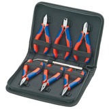 Knipex 00 20 16 Caisse à outils pour mécanicien 7 outils, Set de pinces Rouge/Bleu, Acier inoxydable, 720 g, 7 outils