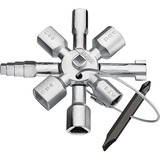 Knipex KNIPEX TwinKey® 00 11 01, Clés mixtes à cliquet pour toutes les armoires et systèmes de fermeture standards