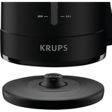 Krups BW2448 bouilloire 1,6 L Noir Noir, 1,6 L, Noir, Plastique, Indicateur de niveau d'eau, Filtrage