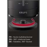 Krups BW2448 bouilloire 1,6 L Noir Noir, 1,6 L, Noir, Plastique, Indicateur de niveau d'eau, Filtrage