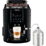 Krups EA 8160 machine à café Entièrement automatique Machine à expresso 1,8 L, Machine à café/Espresso Noir, Machine à expresso, 1,8 L, Café en grains, Broyeur intégré, 1450 W, Noir