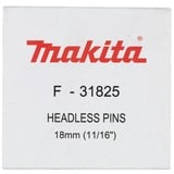 Makita Clous F-31825, pour agrafeuse, 0,6 x 18mm, Ongles 