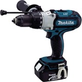 Makita DHP451RTJ perceuse Sans clé 2,5 kg Noir, Gris, Turquoise, Perceuse à percussion Bleu/Noir, Perceuse à poignée pistolet, Sans clé, 1,3 cm, 1,5 mm, 300 tr/min, 600 tr/min