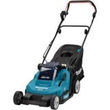 Makita DLM432PT2 tondeuse à gazon Tondeuse à gazon poussée Batterie Vert Bleu/Noir, Tondeuse à gazon poussée, 575 m², 43 cm, 2 cm, 7,5 cm, Lames rotatives