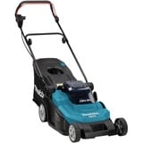 Makita DLM432PT2 tondeuse à gazon Tondeuse à gazon poussée Batterie Vert Bleu/Noir, Tondeuse à gazon poussée, 575 m², 43 cm, 2 cm, 7,5 cm, Lames rotatives