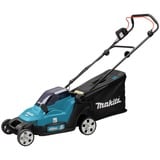 Makita DLM432PT2 tondeuse à gazon Tondeuse à gazon poussée Batterie Vert Bleu/Noir, Tondeuse à gazon poussée, 575 m², 43 cm, 2 cm, 7,5 cm, Lames rotatives