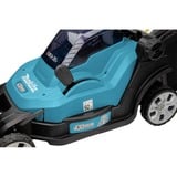 Makita DLM432PT2 tondeuse à gazon Tondeuse à gazon poussée Batterie Vert Bleu/Noir, Tondeuse à gazon poussée, 575 m², 43 cm, 2 cm, 7,5 cm, Lames rotatives