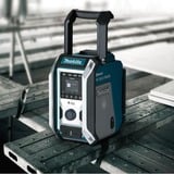 Makita DMR115 Radio portable Chantier Noir, Bleu, Radio de chantier Turquoise, Chantier, DAB,DAB+,FM, 87.5 - 108 MHz, 174.928 - 239.2 MHz, Noir, Bleu, IP65