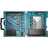 Makita D-36980 Caisse à outils pour mécanicien 34 outils, Perceuse, ensembles embouts Acier inoxydable, 34 outils
