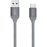 Nevox 1480 câble USB 2 m USB 3.2 Gen 2 (3.1 Gen 2) USB A USB C Gris Gris, 2 m, USB A, USB C, USB 3.2 Gen 2 (3.1 Gen 2), Mâle/Mâle, Gris