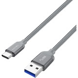 Nevox 1480 câble USB 2 m USB 3.2 Gen 2 (3.1 Gen 2) USB A USB C Gris Gris, 2 m, USB A, USB C, USB 3.2 Gen 2 (3.1 Gen 2), Mâle/Mâle, Gris