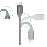 Nevox 1480 câble USB 2 m USB 3.2 Gen 2 (3.1 Gen 2) USB A USB C Gris Gris, 2 m, USB A, USB C, USB 3.2 Gen 2 (3.1 Gen 2), Mâle/Mâle, Gris