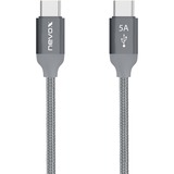 Nevox 1653 câble USB 1 m USB 2.0 USB C Gris, Argent Gris, 1 m, USB C, USB C, USB 2.0, 480 Mbit/s, Gris, Argent