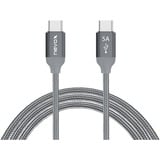 Nevox 1654 câble USB 2 m USB 2.0 USB C Gris, Argent Gris, 2 m, USB C, USB C, USB 2.0, 480 Mbit/s, Gris, Argent