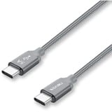 Nevox 1654 câble USB 2 m USB 2.0 USB C Gris, Argent Gris, 2 m, USB C, USB C, USB 2.0, 480 Mbit/s, Gris, Argent